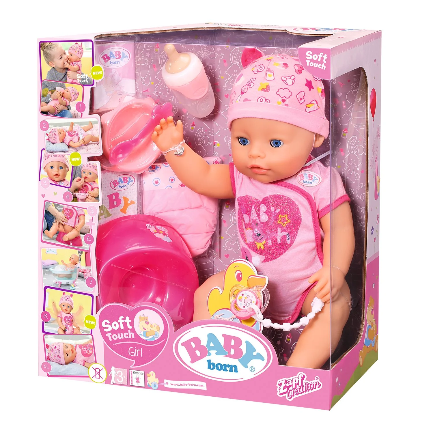 Кукла девочка Беби Борн 825 938 Soft Touch 43 см Baby Born Zapf Creation Оригинал для девочек|Куклы| |