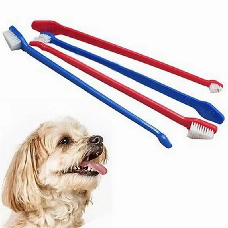 Набор двусторонних зубных щёток для собак Toothbrushes For Dogs 4 шт | Дом и сад