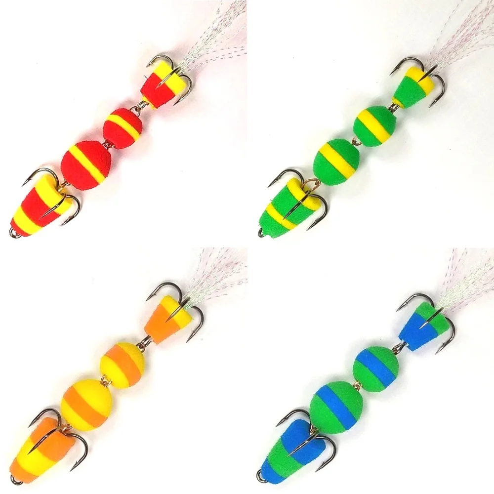 Мандула набор Fish killer 4 шт. 8 см разный цвет приманка мандула на щуку судака окуня