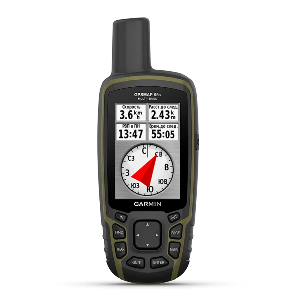 Garmin GPSMAP 65s Multi-Band/Multi-GNSS Навигатор с ТОПО Active России гарантия 1 года для охоты