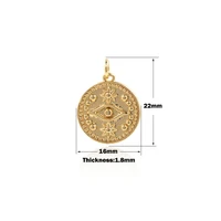 round evil eye necklace exquisite golden eye charm polaris disc azi diy jewelry components 22%c3%9716%c3%971 8mm