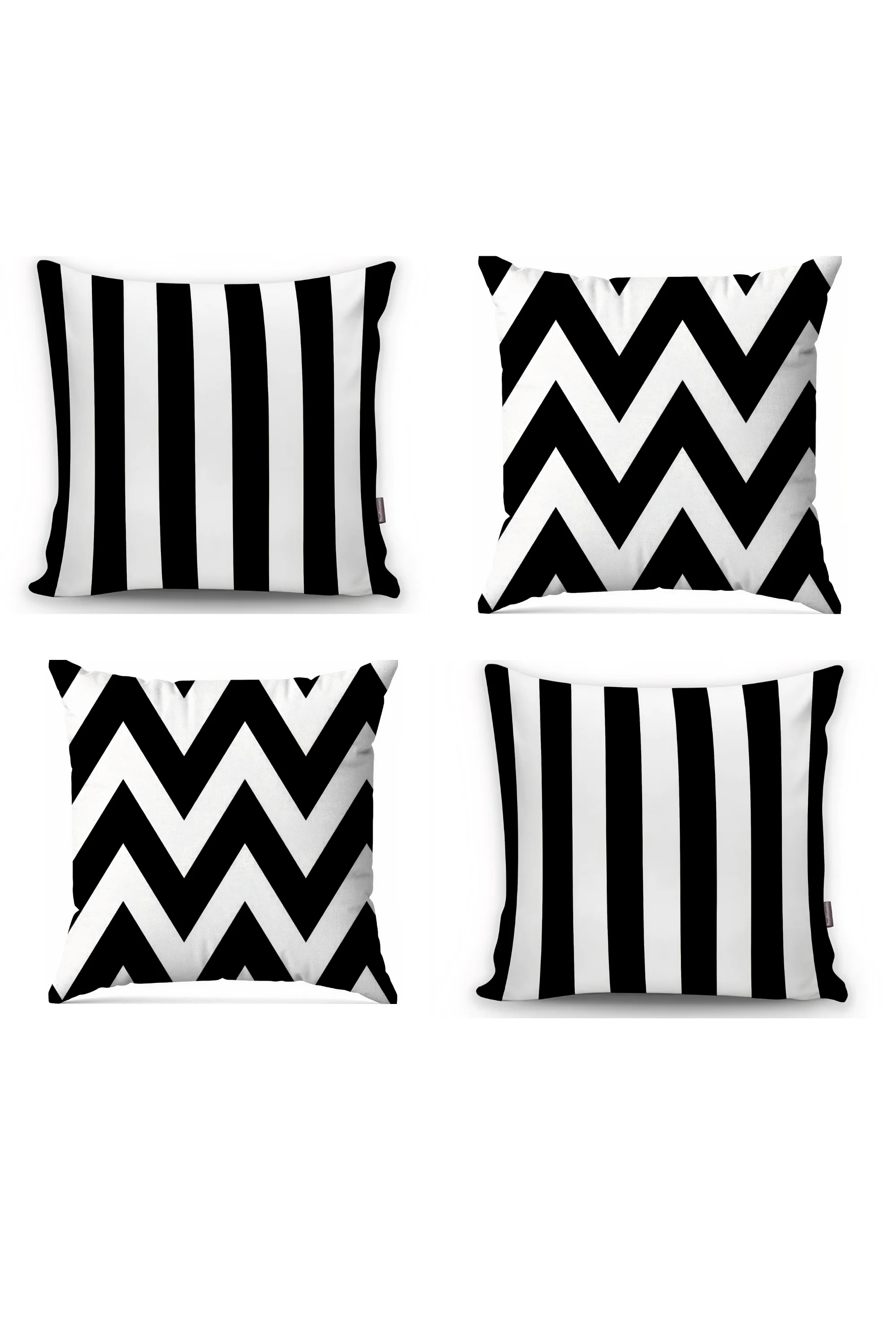

WHITE BLACK 4 PCS 2 MODEL DECORATIVE 45X45 CM PILLOW CASE 2021 MODERN PRINT,GEOMETRIC STRIPED,DIRT-STAIN-REPELLENT PILLOW CASE