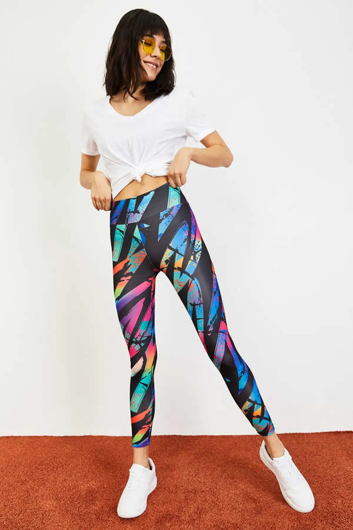 

Women's Multicolour Digital Printed Rallying Fitness Leggings
