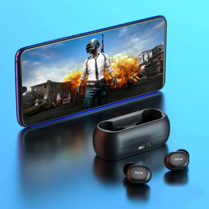 Беспроводные наушники QCY-T1C TWS Bluetooth Earbuds (черный) Поддерживаемые кодеки-AAC SBC Micro-USB |