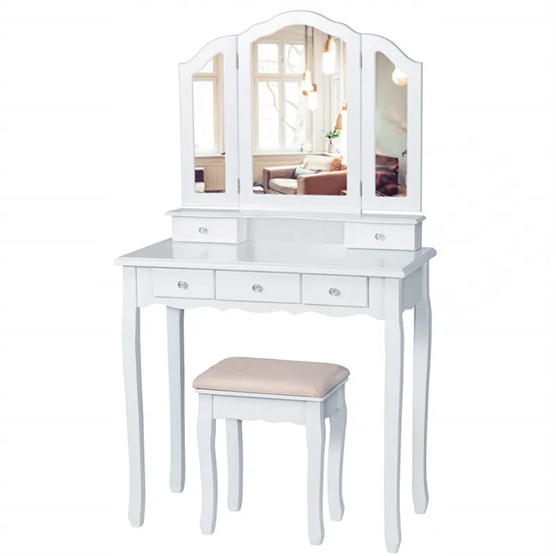 Набор для туалетного столика с мягкой скамейкой туалетный столик макияжа