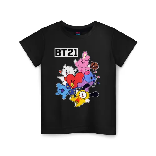 Детская футболка хлопок BT21 Mascots|Тройники| |