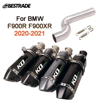 exhaust system for bmw f900r f900xr 2020 2021 exhaust pipe motorcycle middle link pipe 51mm muffler tube escape stainless steel