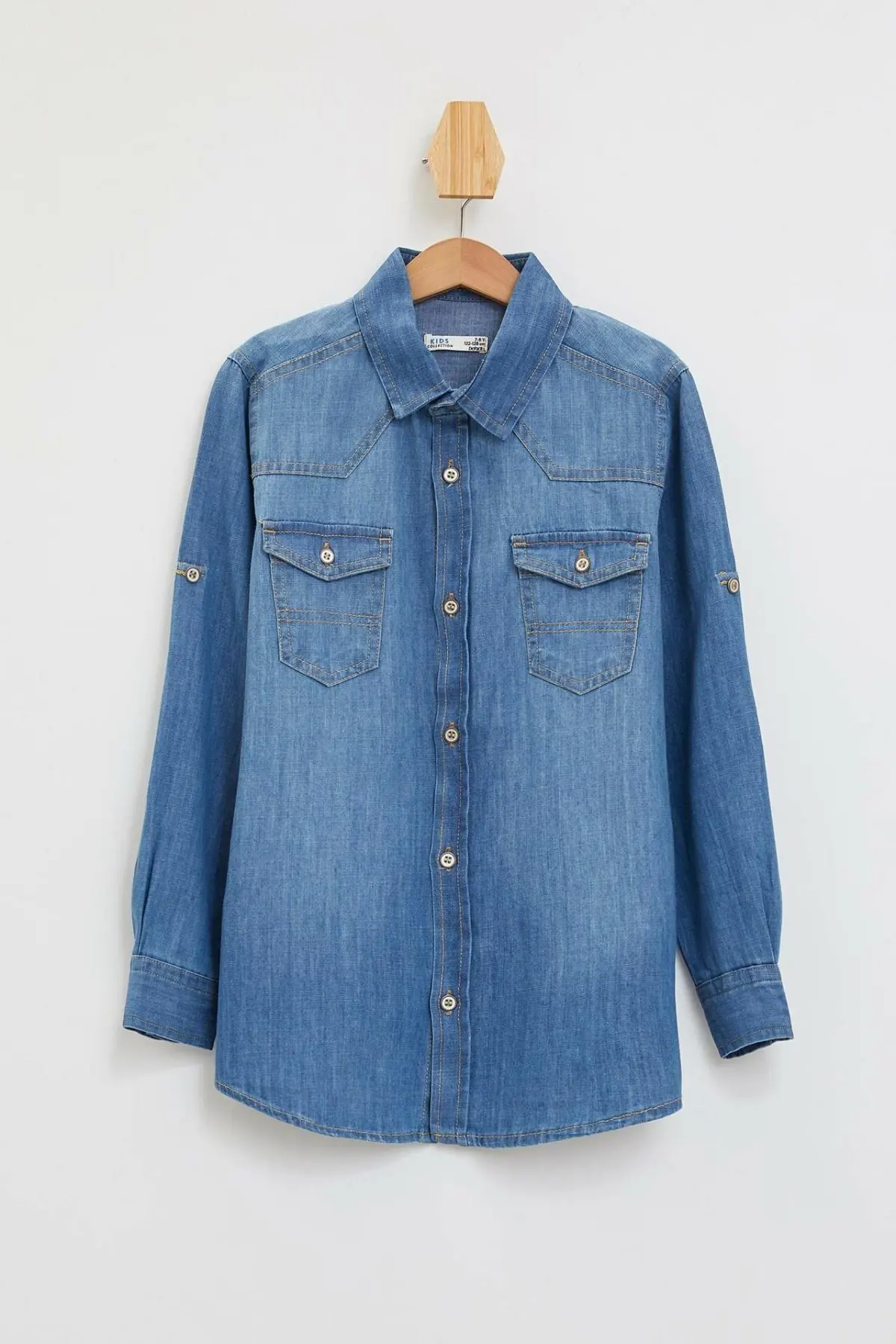 Дефакто Повседневная рубашка с длинными рукавами для мальчиков детские