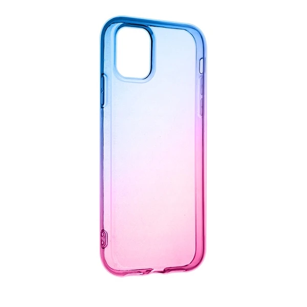 Чехол iphone 11 Pro Max Rainbow 2 Розово-голубой |