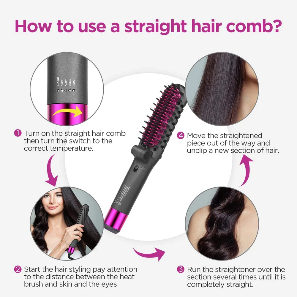 3 шт. утюжок для карандашей интеллектуальный выпрямитель волос раскладные гребни