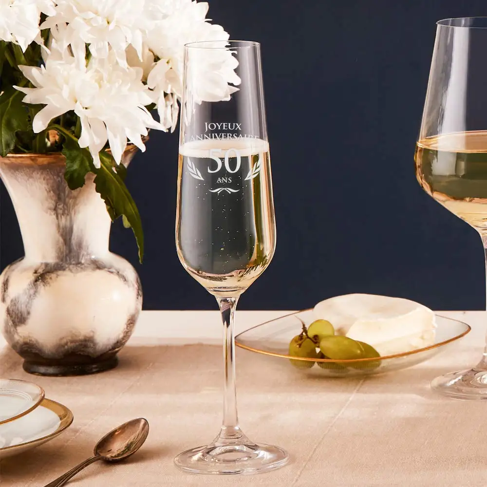1 шт. персонализированные бокалы для шампанского на 50 летний юбилей свадебные