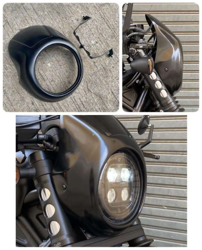 

Windscreen Windshield Front Headlight Fairing Cowl Cover for Honda Rebel CM CMX 250 300 500 1100 2021 21 Matte Black