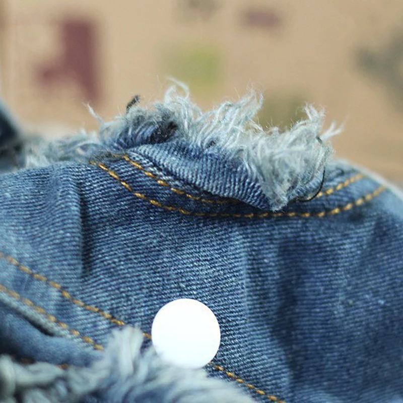 Джинсовая куртка для собак одежда домашних животных щенков кошек джинсовый