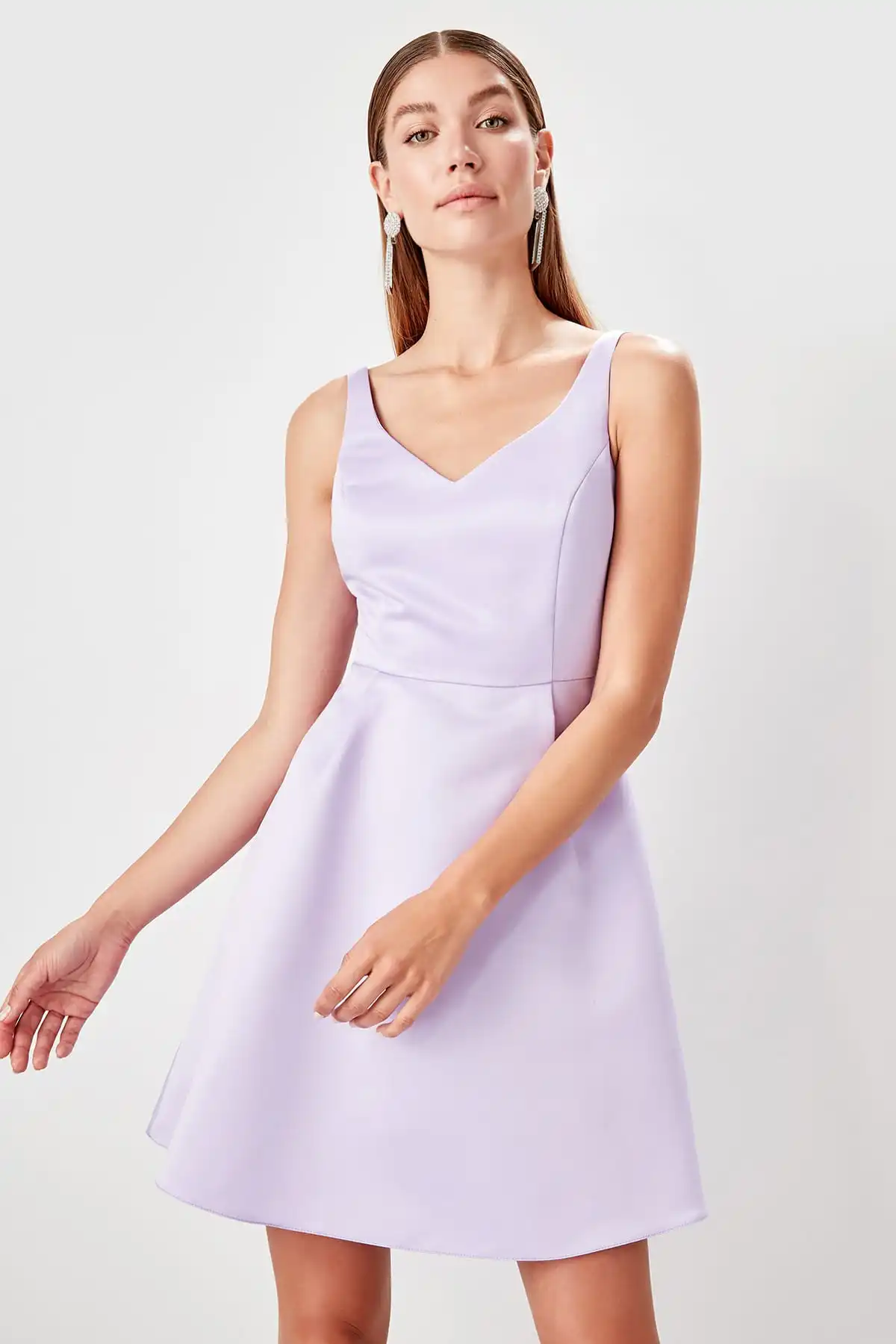 Trendyol атласное платье TPRSS19EL0295|Женские платья| |