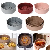1619cm air fryers oven baking tray fried chicken basket mat airfryer silicone pot round replacemen grill pan accessories