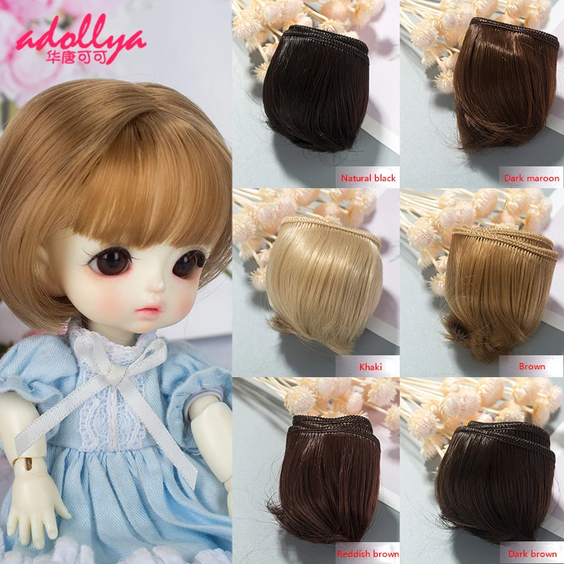 

Adollya New Wig Hair For Dolls DIY Favorite Shape Doll Hair Wig For 1/8 1/6 Doll Accessories Variety Of Color Dolls For Girls