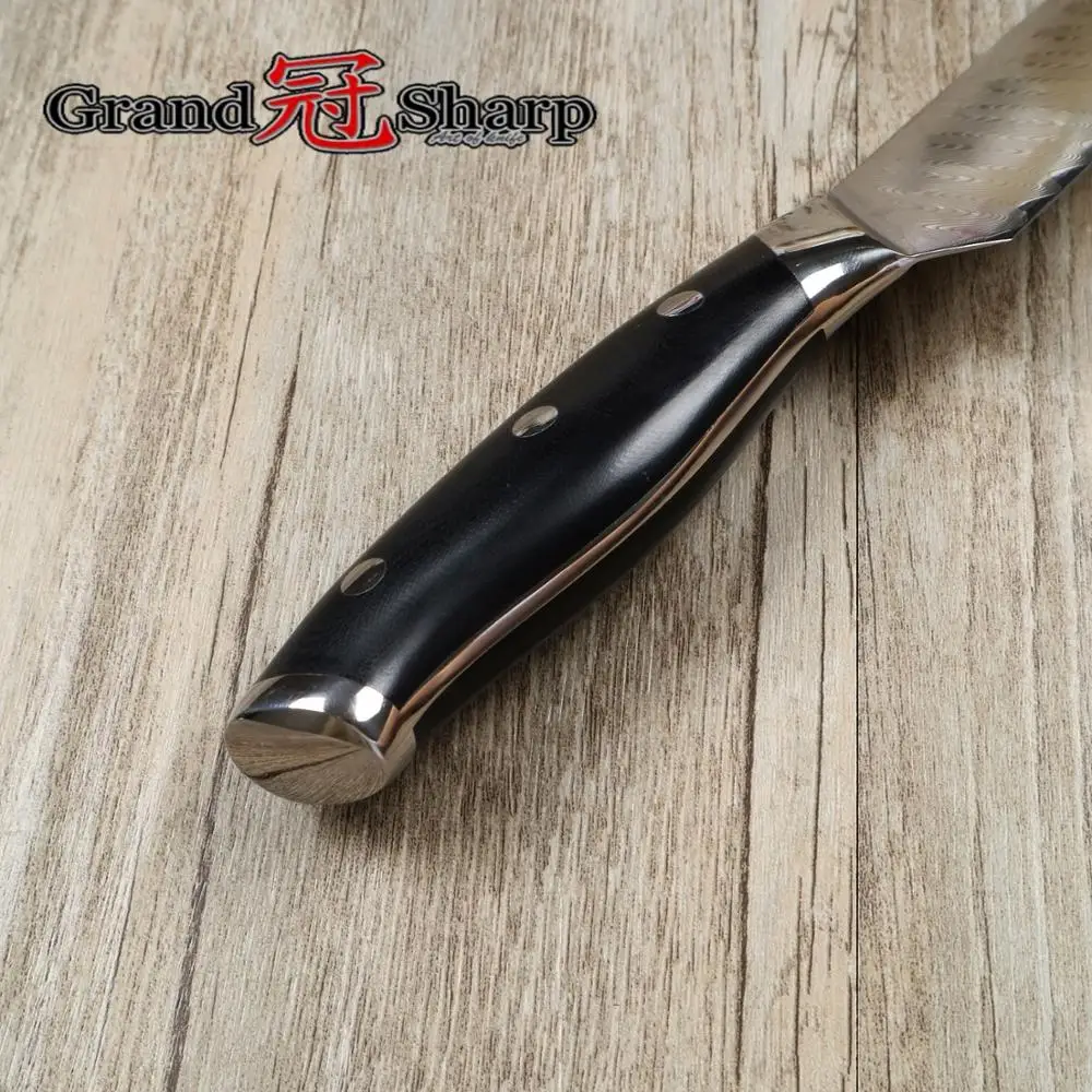 GRANDSHARP, высокое качество, 8 дюймов, нож шеф-повара, японский, 67 слоев, дамасский, VG-10 сталь, кухонные ножи, Кливер, для приготовления пищи, рождественский подарок, новинка