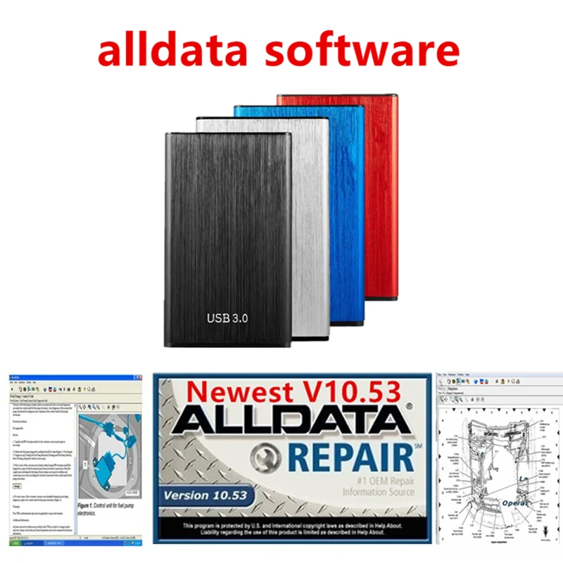 2021 ремонт автомобиля программное обеспечение Alldata и все данные 10 53 автомобильное