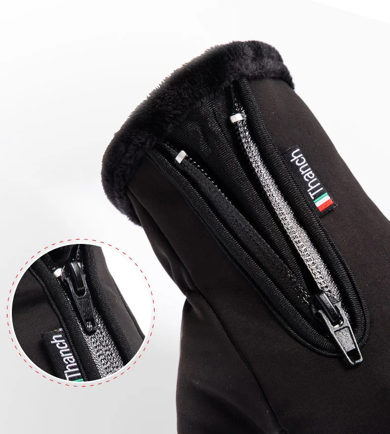 

Cold-proofx Ski Gloves Waterproof Winter Gloves Cycling Fluff Warm Gloves For Touchscreen Cold Weather Windproof Anti Slip