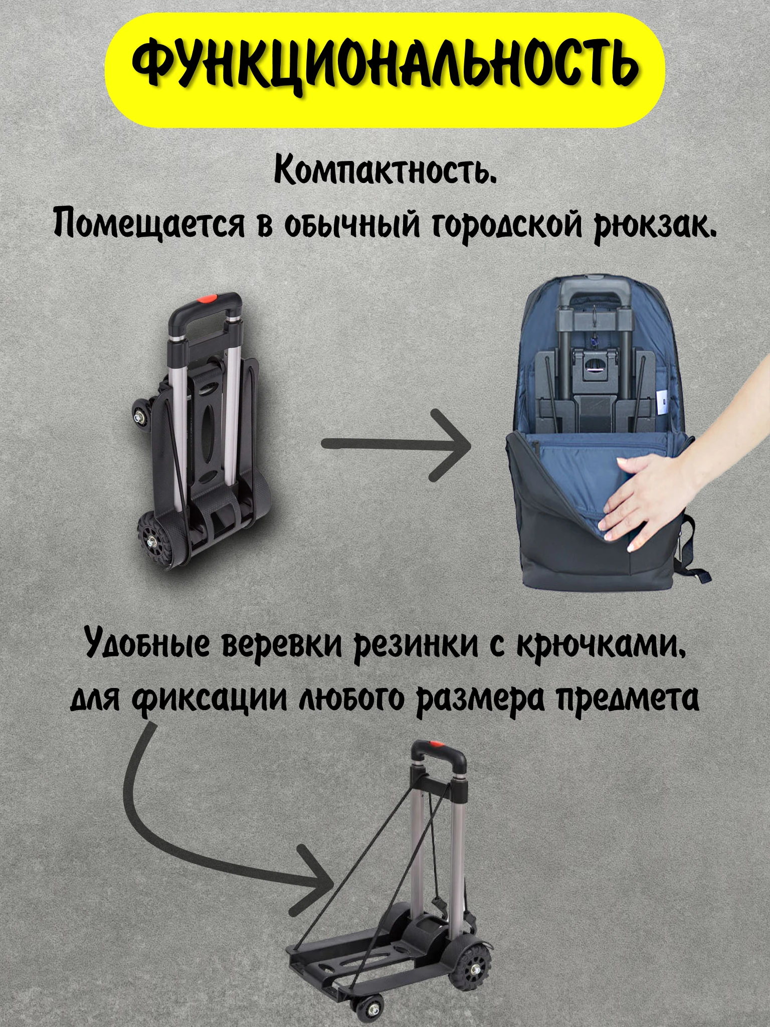 Складная тележка на колесах 1700гр платформенная до 40кг грузовая Колесница для