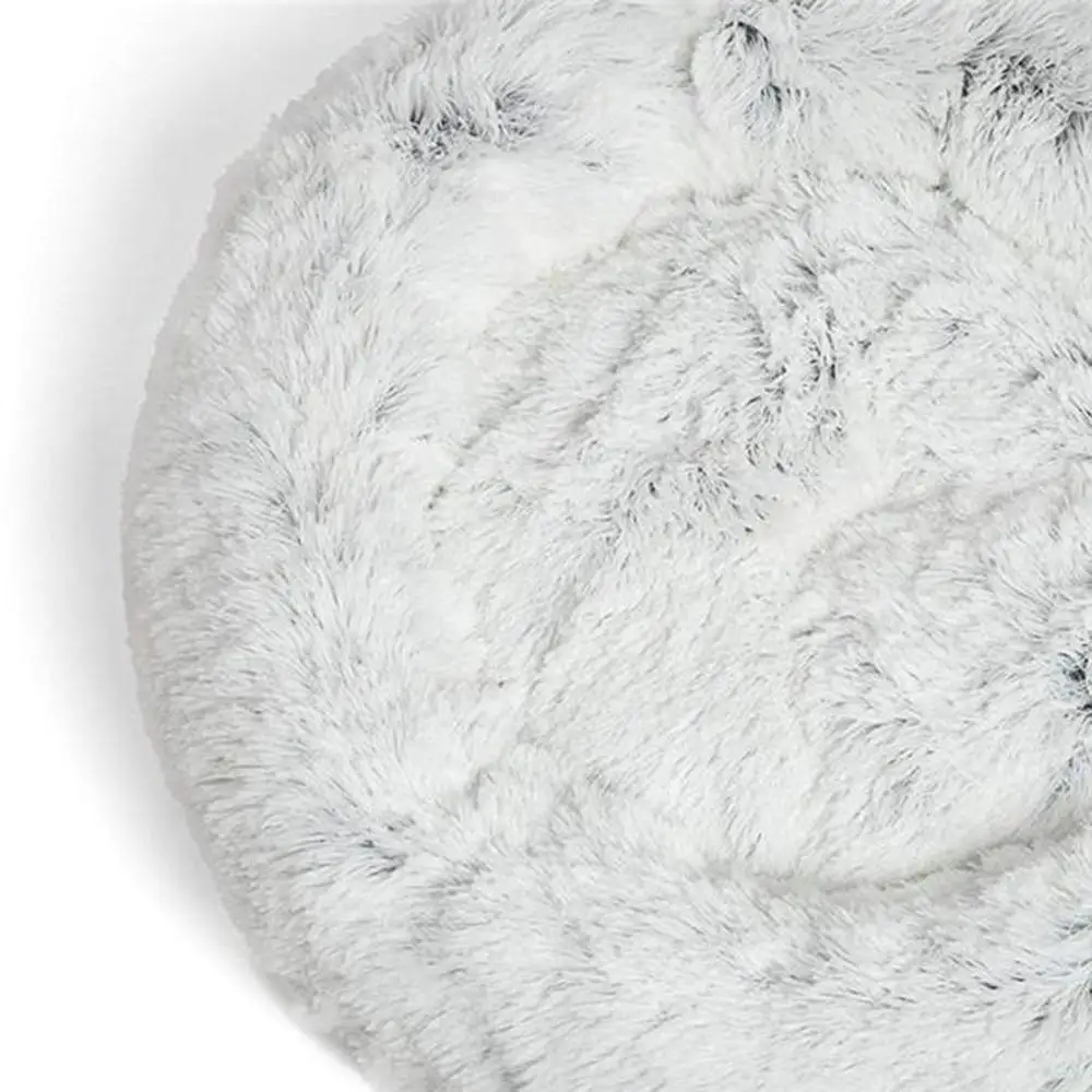 

100X26CM Light grey Autumn and Winter thickening South Korean plush round pet nest mat cat litter kennel portable durable