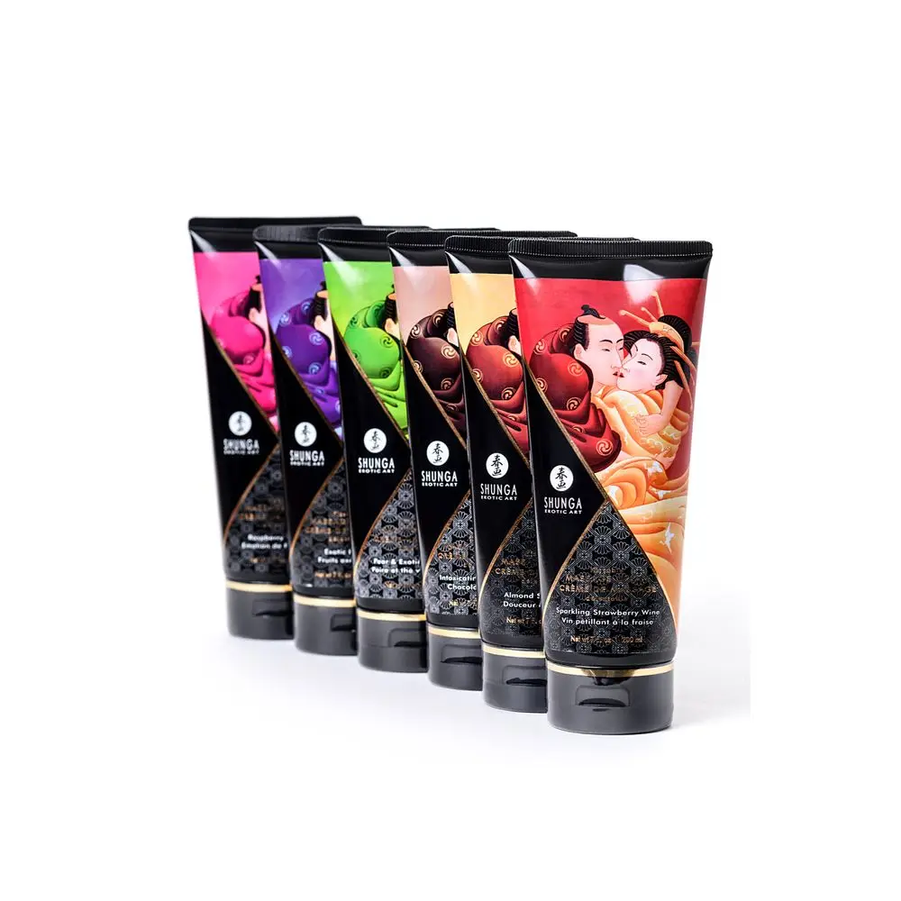 Массажный крем Shunga Raspberry Feeling съедобный со вкусом малины 200 мл|Презервативы| |