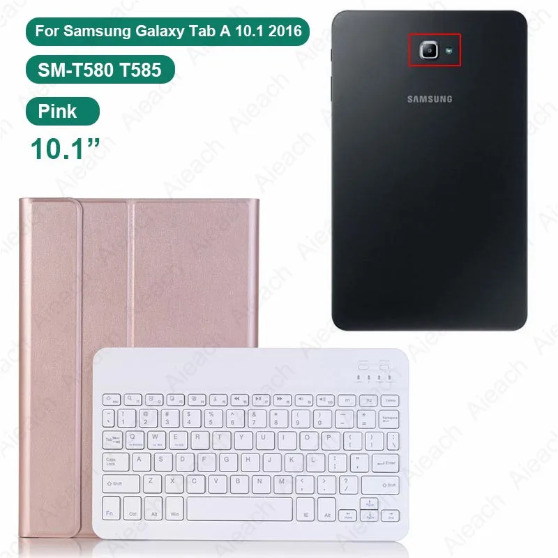 A 10.1 2016 Pink Чехол для samsung Galaxy A 10,1 8,0 A 10,5 чехол s Беспроводной Bluetooth клавиатура полное покрытие для samsung S5e S4 чехол - Цвет: A 10.1 2016 Pink