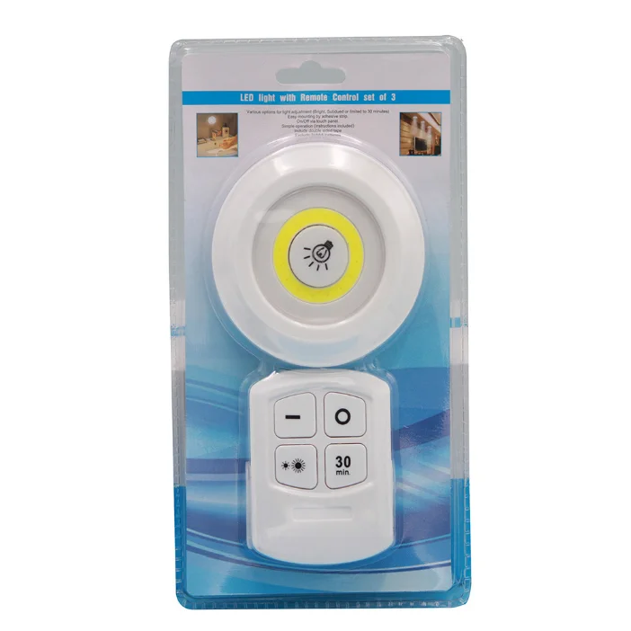 

AiLESEN COB LED bulb light Remote Control Battery Operated LED lamp Closets Lights for Wardrobe bedroom home lighting