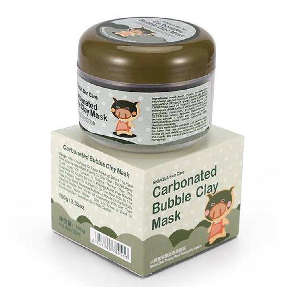 Маска для лица кислородная пузырьковая очищающая и отшелушивающая BIOAQUA Skin Care