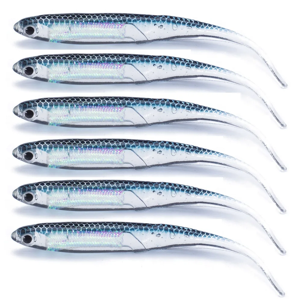 

Fishing Lures 6pcs Soft Silicone Lures 9cm 2.9g Tungsten Weight Crank Wobbler Quality Hooks Crankbait Wobbler Hard Bait Fishing
