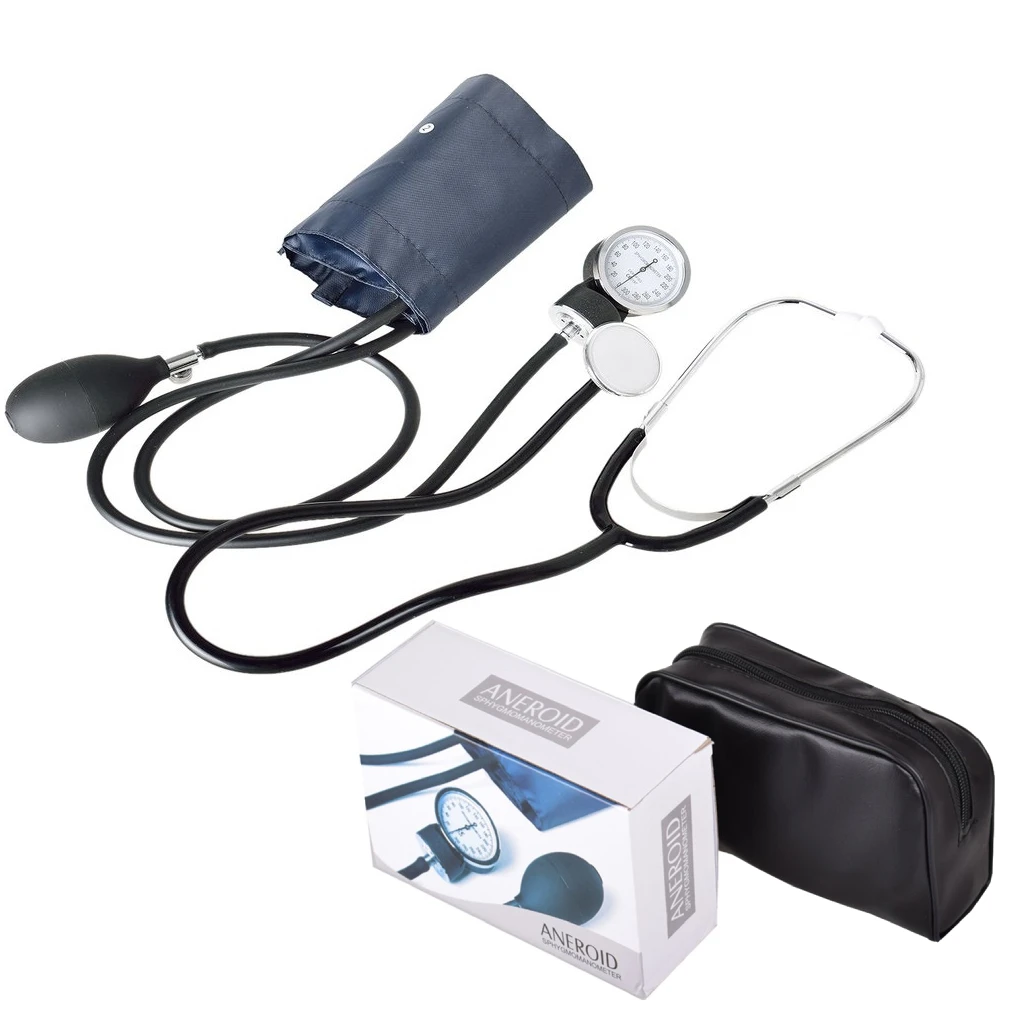 

Professional Stethoscope Doctors Nurse Stethoscope With Meter Mercury Sphygmomanometer Blood Pressure Watch Medical Accessories