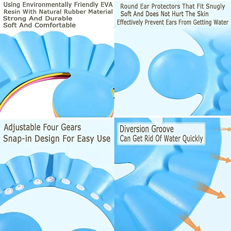 

Adjustable Baby Shower Hat Toddler Kids Shampoo Bathing Cap Head Wash Hair Shield Visor Protection For Baby Care Haircut Tool