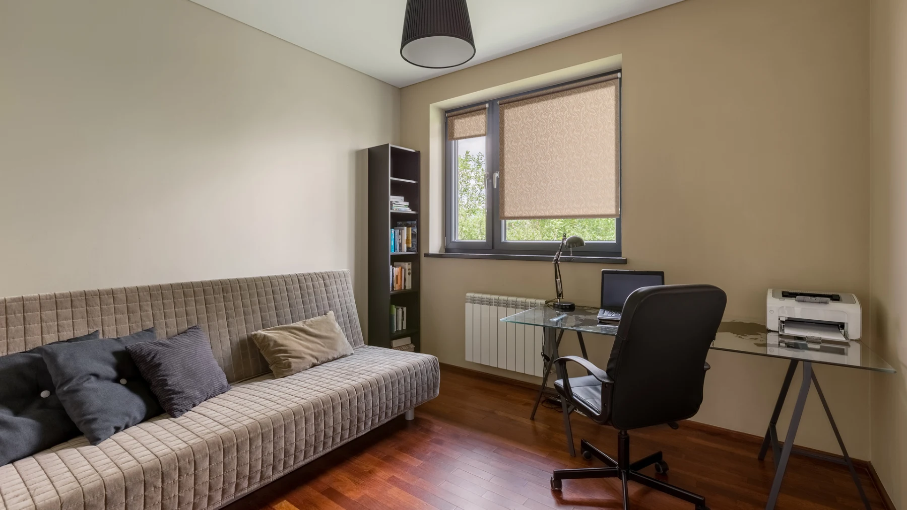 Рулонная штора Roller blind DECOFEST Волнистые узоры Золотой|Жалюзи шторы и ставни| |