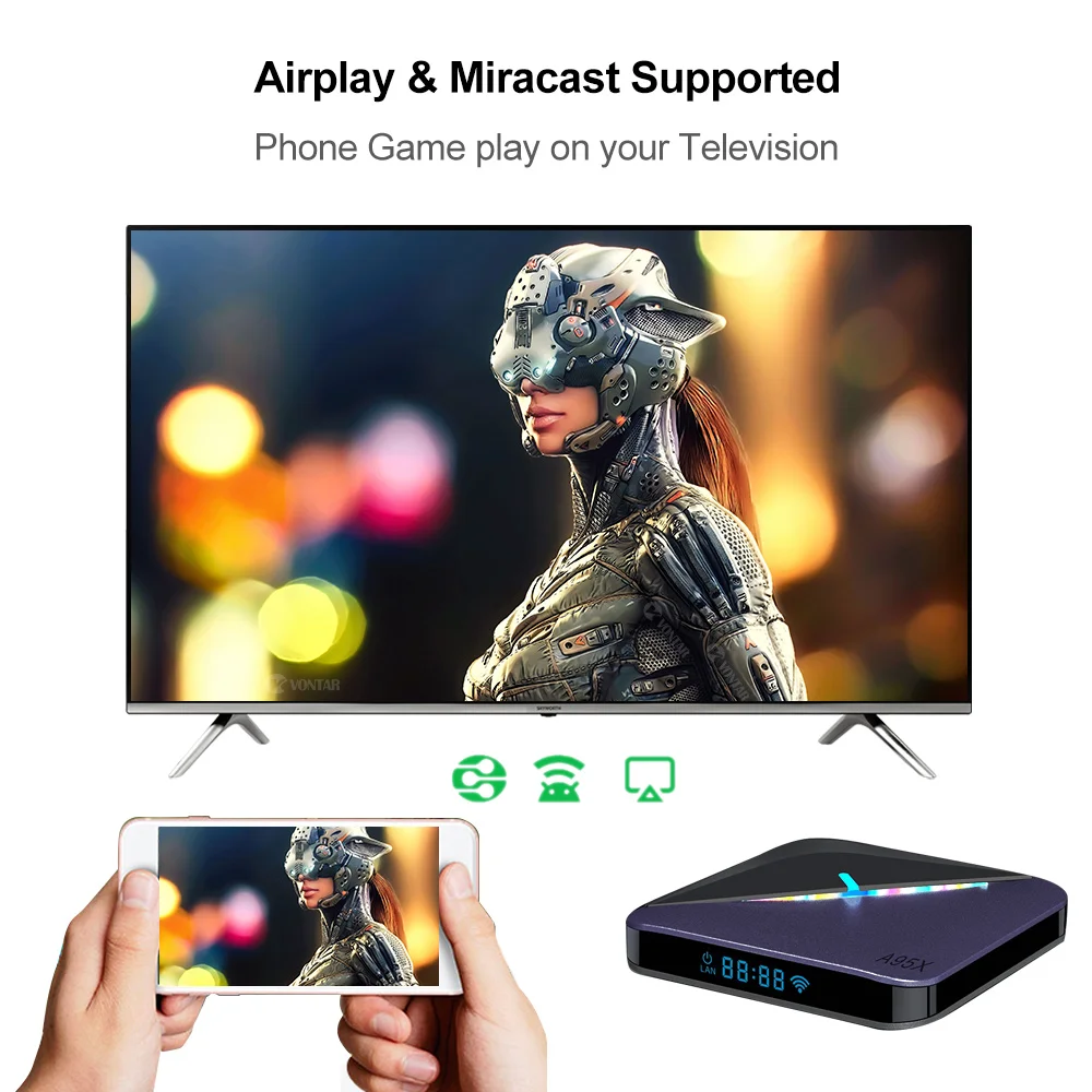 A95X F3 Amlogic S905X3 8K RGB Light Android 10.0 TV Box 4GB RAM 64GB Plex media server Dual Wifi Youtube 4K Media Player F4 on - А95Х F3 Amlogic S905X3 8K RGB Light Android 10.0 ТВ-приставка 4 ГБ ОЗУ 64 ГБ Plex-медиасервер Dual Wifi Youtube 4K Медиаплеер 
