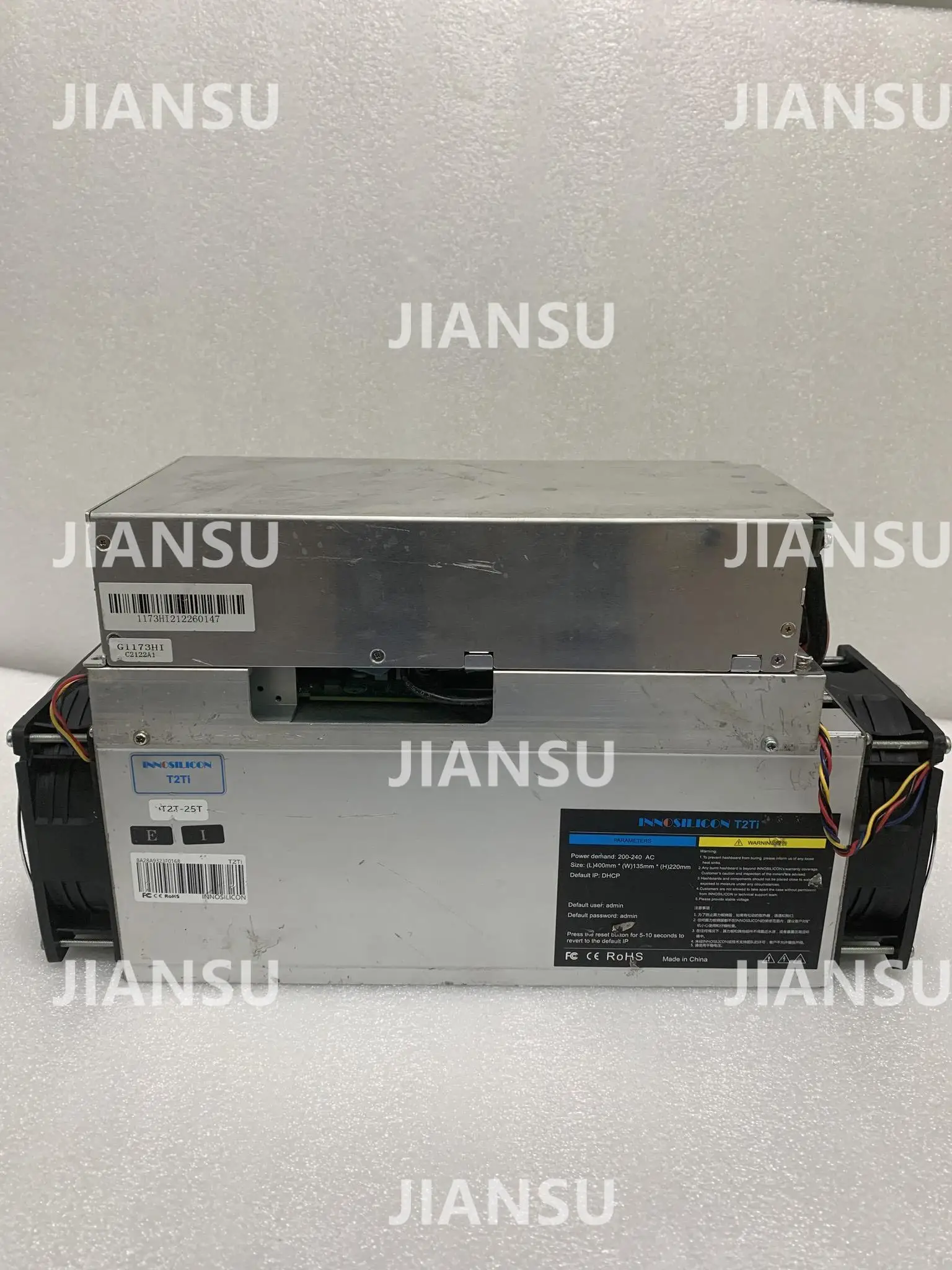 Б/у машина для майнинга Innosilicon T2T 22T sha256 asic miner T2 Turbo 22Th/s bitcoin BTC с блоком питания