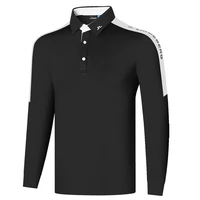 spring autumn golf clothing mens long sleeve golf t shirts black or white colors jl outdoor sports polos shirt