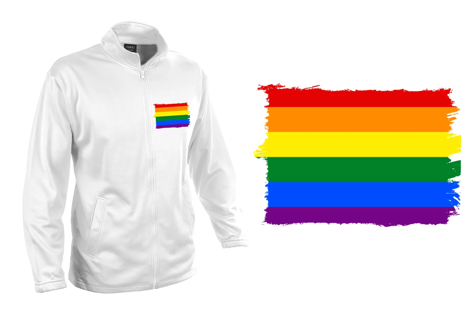 MERCHANDMANIA TECNICA Куртка 1 рисунок Флаг DIA Pride гей человек унисекс мальчик полиэстер