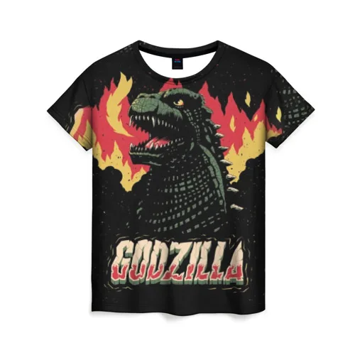Женская футболка 3D Годзилла|Футболки| |