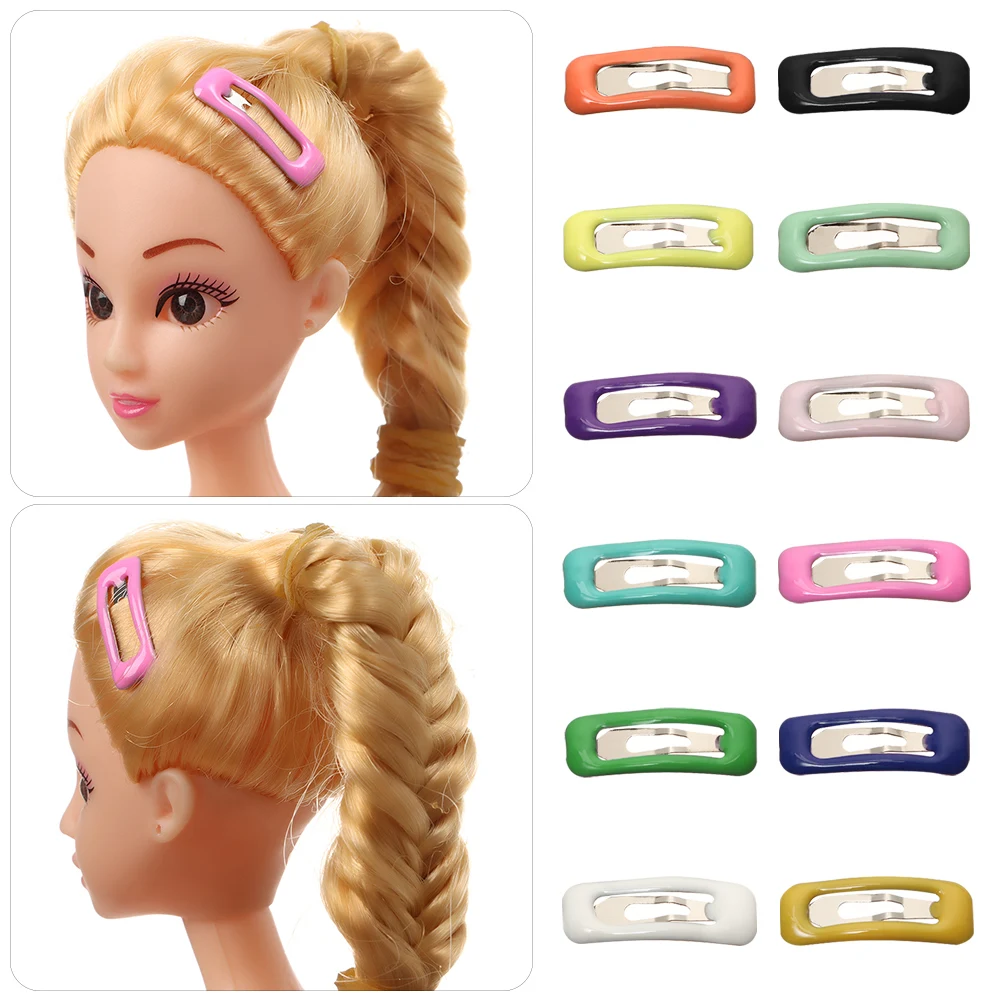 10pcs Cute Mini Doll Hair Clip Kids Hairclips Candy Colors D
