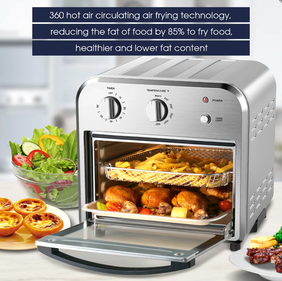 

Air fryer, oven, 10L. toaster, silver