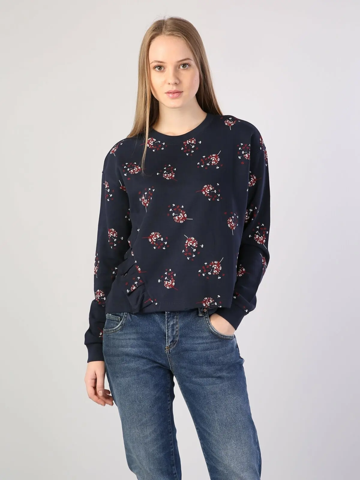 Colins Woman Navy Sweatshirt | Женская одежда