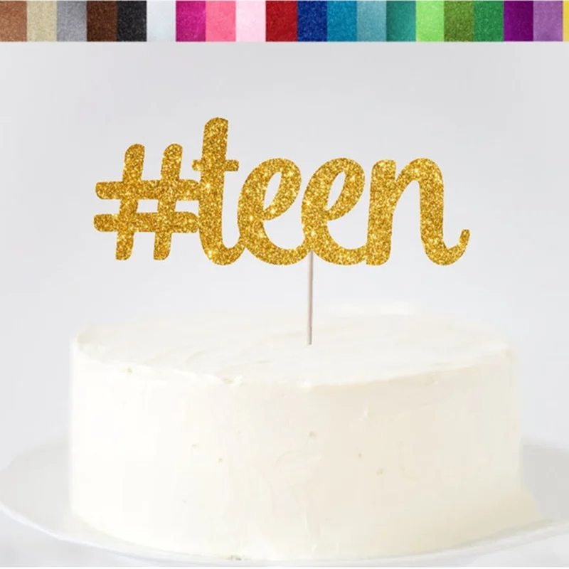 Персонализированный Хэштег топпер для торта 13 топперов на 13-й день рождения