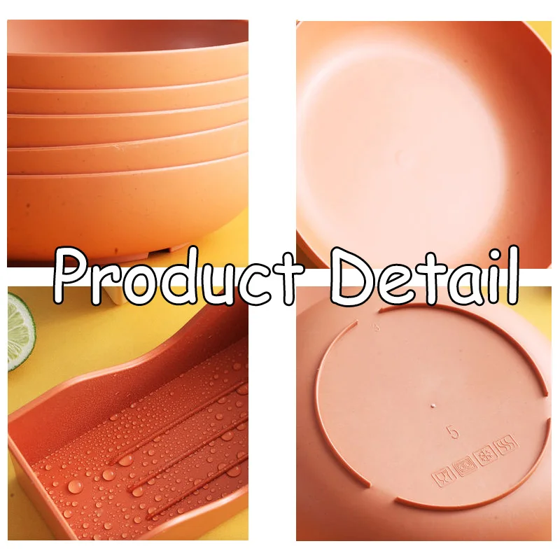 Набор тарелок с основанием комплект из 5 квадратных круглых салатных мисок