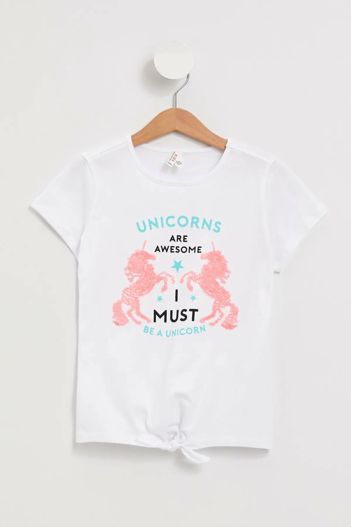 DeFacto/Летняя футболка с короткими рукавами для девочек детские повседневные топы