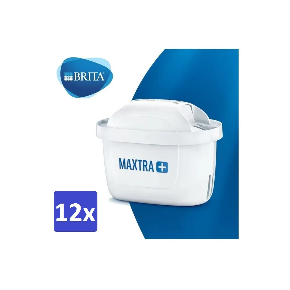 Original BRITA MAXTRA + Replacement Water Filter Cartridges Pack of 12  , Compatible with all BRITA Jugs For Great Taste