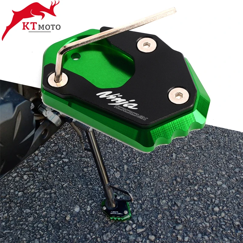 

For Kawasaki NINJA1000SX NINJA 1000SX 2020-2022 2021 Motorcycle CNC Kickstand Foot Side Stand Extension Pad Support Plate