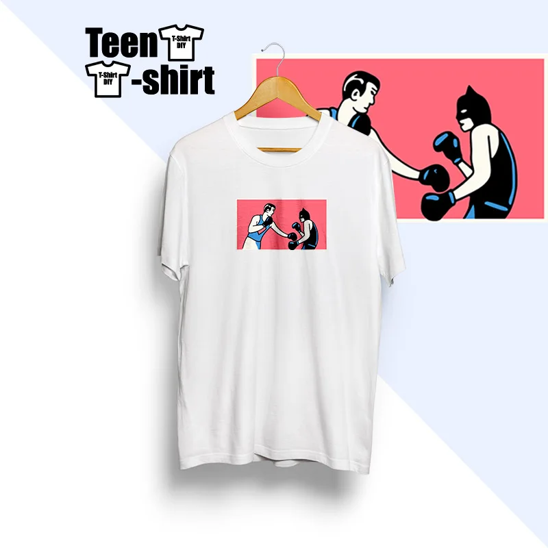 Новая коллекция футболок Бэтмен против принт Супермена мультфильм Забавный Harajuku