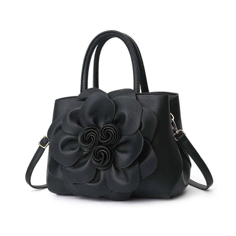 

High Quality PU Leather Handbags For Women Bags Luxury Flower Designer Messenger Bags Female 2021 Large Capacity Crossbody Bag