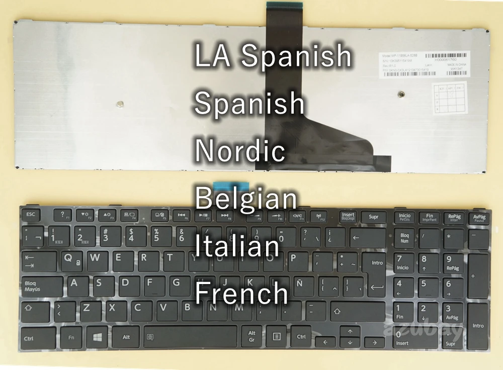 Клавиатура с испанской и скандинавской раскладкой для Toshiba | Компьютеры офис