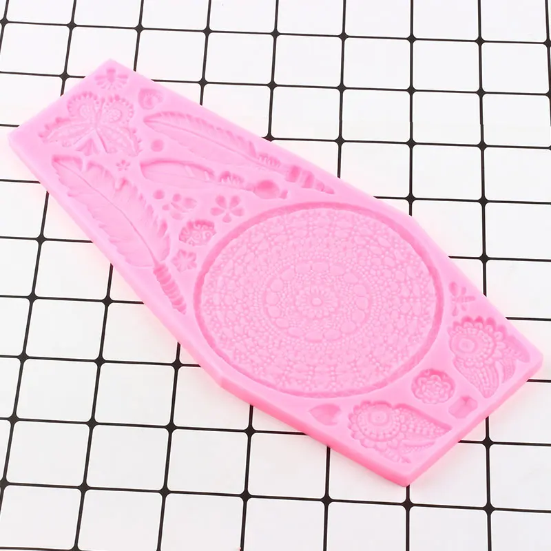 

Feather Silicone Mold Flower Cake Border Fondant Molds Sugarcraft Cake Decorating Tools Chocolate Gumpaste Moulds Candy Mould